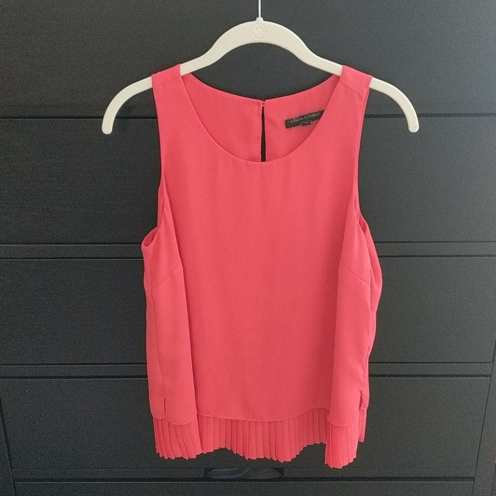 Banana Republic Pink Sleeveless Blouse